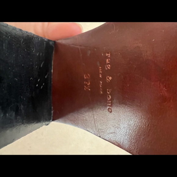 Rag and Bone leather black bootie heels - Picture 2 of 2